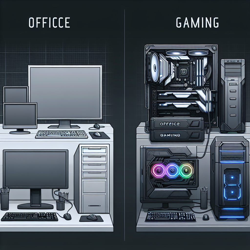 사무용 PC vs 게이밍 PC: 어떤 걸 사야 할까? 구매 팁과 비교